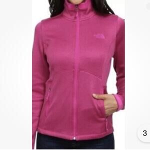 THE NORTH FACE Jersey Fleece Jacket Women S Pink Ful Zip Gorpcore Outdoor Travel